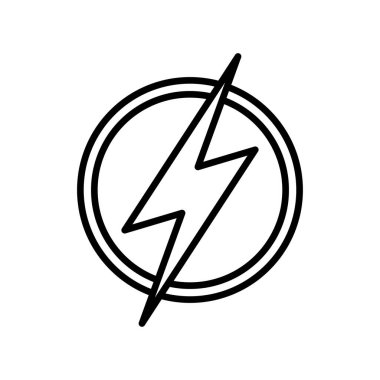 beyaz arkaplanda yıldırım simgesi vektör tasarım şablonu