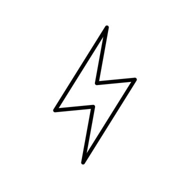 beyaz arkaplanda yıldırım simgesi vektör tasarım şablonu