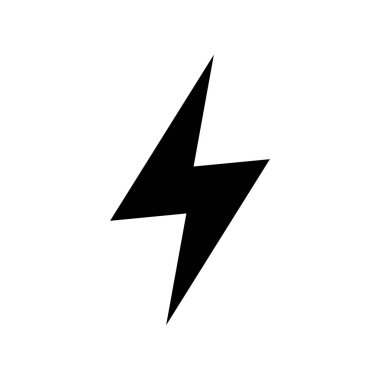 beyaz arkaplanda yıldırım simgesi vektör tasarım şablonu