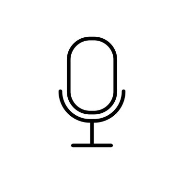 Beyaz arkaplanda mikrofon simgesi tasarım şablonu