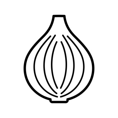 Beyaz arkaplanda soğan simgesi tasarım şablonu