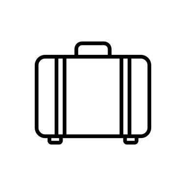 seyahat çantası simge vektör tasarım şablonu beyaz arkaplan