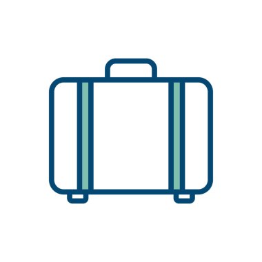 seyahat çantası simge vektör tasarım şablonu beyaz arkaplan