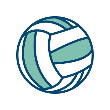 Beyaz arkaplanda voleybol ikon vektör tasarım şablonu