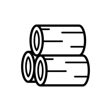 Kereste ağaç simgesi vektör şablonu beyaz arkaplanda