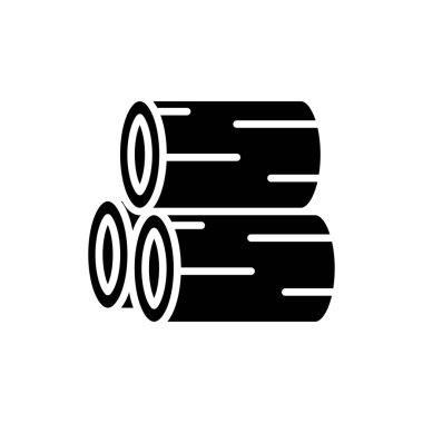 Kereste ağaç simgesi vektör şablonu beyaz arkaplanda