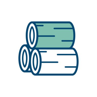 Kereste ağaç simgesi vektör şablonu beyaz arkaplanda