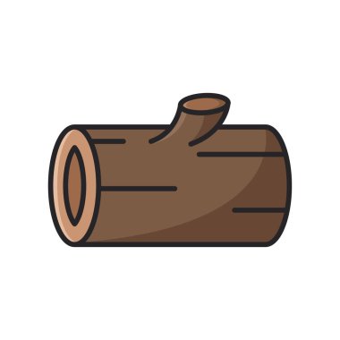 Kereste ağaç simgesi vektör şablonu beyaz arkaplanda