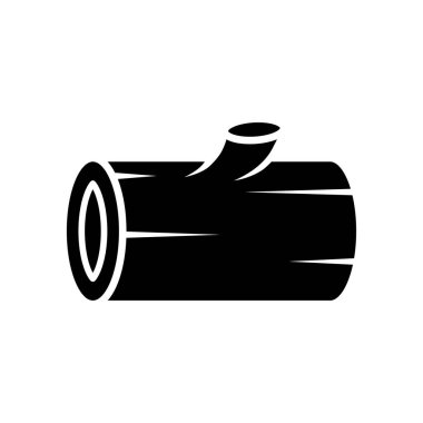 Kereste ağaç simgesi vektör şablonu beyaz arkaplanda