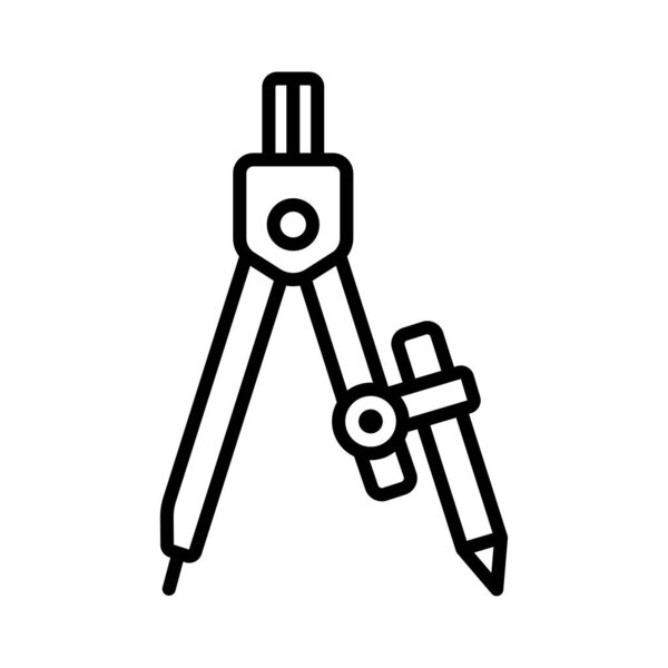 рисунок шаблона вектора иконки компаса на белом фоне