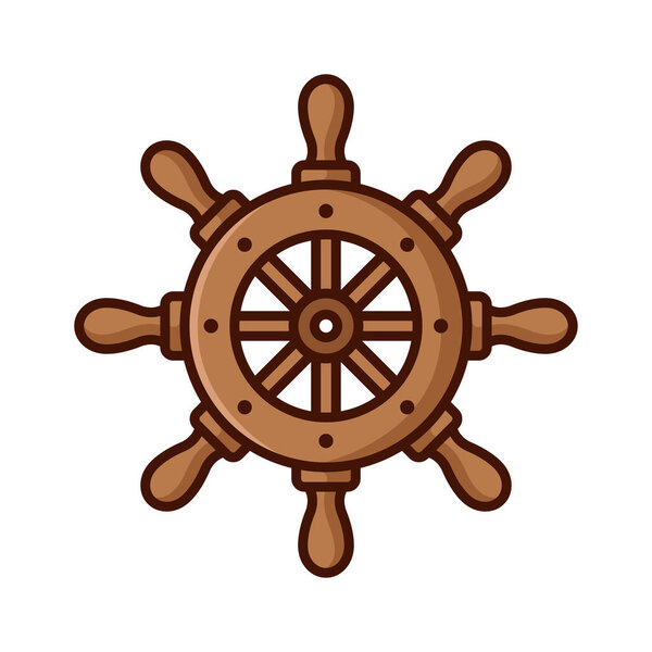 ship wheel icon vector design template in white background