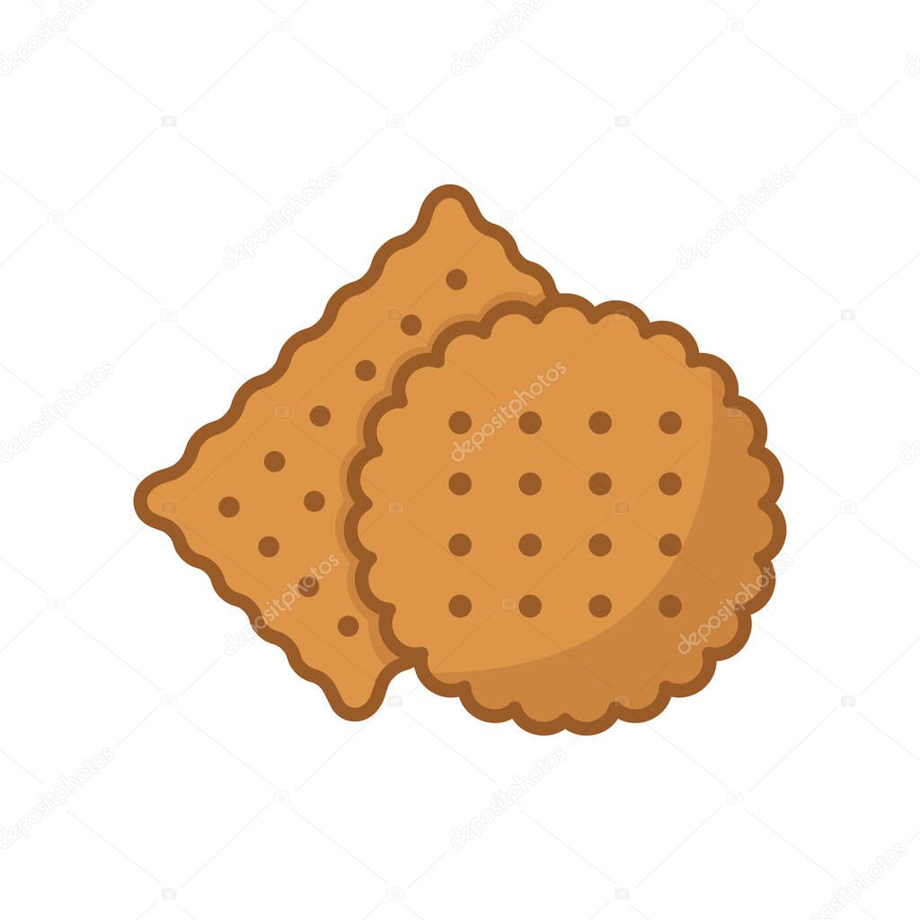 Biscuit icon vector design template in white background