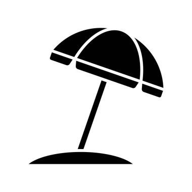 plaj şemsiyesi ikon vektör tasarım şablonu beyaz arkaplan