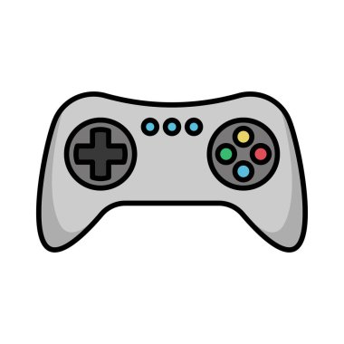 Oyun denetleyici simge vektör tasarım şablonu beyaz arkaplan