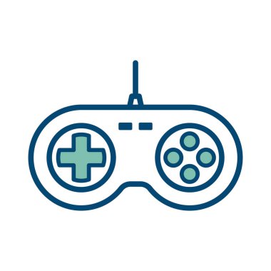 Oyun denetleyici simge vektör tasarım şablonu beyaz arkaplan