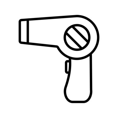 saç kurutma simgesi vektör tasarım şablonu beyaz arkaplan