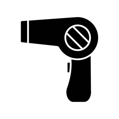 saç kurutma simgesi vektör tasarım şablonu beyaz arkaplan