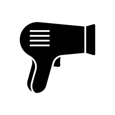 saç kurutma simgesi vektör tasarım şablonu beyaz arkaplan