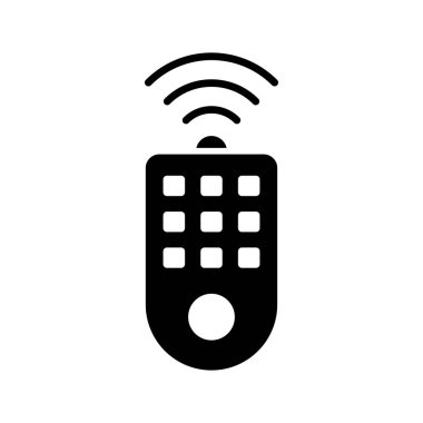 Uzaktan kontrol simgesi vektör tasarım şablonu beyaz arkaplan