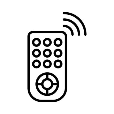 Uzaktan kontrol simgesi vektör tasarım şablonu beyaz arkaplan