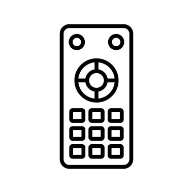 Uzaktan kontrol simgesi vektör tasarım şablonu beyaz arkaplan