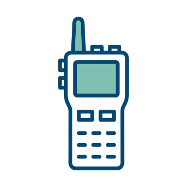 telsiz talkie simge vektör tasarım şablonu beyaz arkaplan