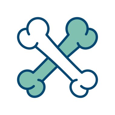 Beyaz arkaplanda kemik simgesi tasarım şablonu