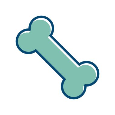 Beyaz arkaplanda kemik simgesi tasarım şablonu