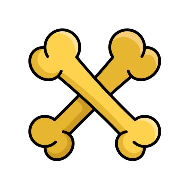 Beyaz arkaplanda kemik simgesi tasarım şablonu