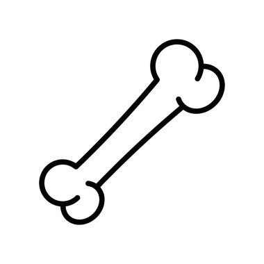 Beyaz arkaplanda kemik simgesi tasarım şablonu