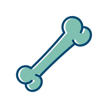 Beyaz arkaplanda kemik simgesi tasarım şablonu