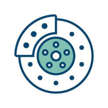 Beyaz arkaplanda fren simgesi tasarım şablonu