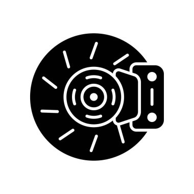 Beyaz arkaplanda fren simgesi tasarım şablonu