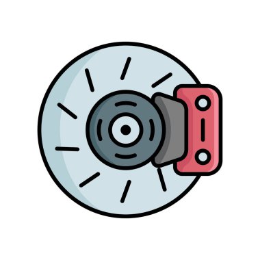 Beyaz arkaplanda fren simgesi tasarım şablonu