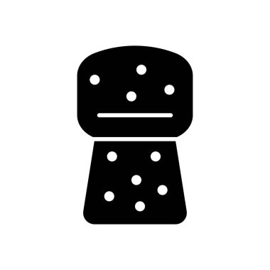 mantar simgesi vektör tasarım şablonu beyaz arkaplan