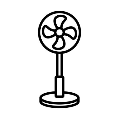 elektrik fan simgesi vektör tasarım şablonu beyaz arkaplan