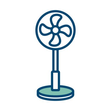 elektrik fan simgesi vektör tasarım şablonu beyaz arkaplan