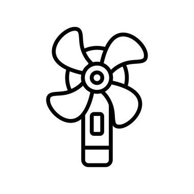 elektrik fan simgesi vektör tasarım şablonu beyaz arkaplan