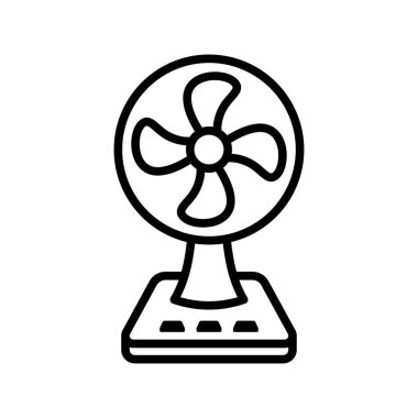 elektrik fan simgesi vektör tasarım şablonu beyaz arkaplan