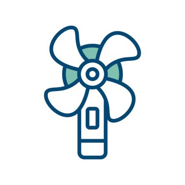 elektrik fan simgesi vektör tasarım şablonu beyaz arkaplan