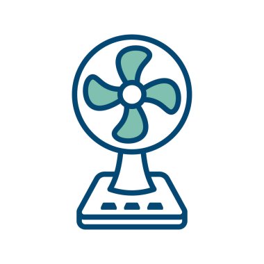 elektrik fan simgesi vektör tasarım şablonu beyaz arkaplan