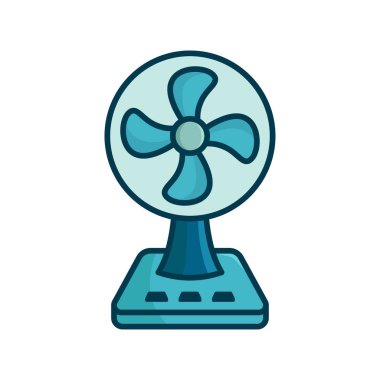 elektrik fan simgesi vektör tasarım şablonu beyaz arkaplan