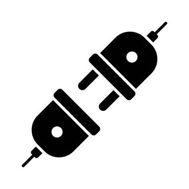 elektrik dolgu simgesi vektör tasarım şablonu beyaz arkaplan