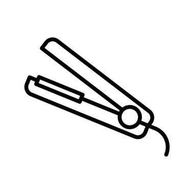 saç demiri ikon vektör tasarım şablonu beyaz arkaplan