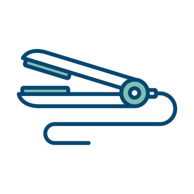 saç demiri ikon vektör tasarım şablonu beyaz arkaplan