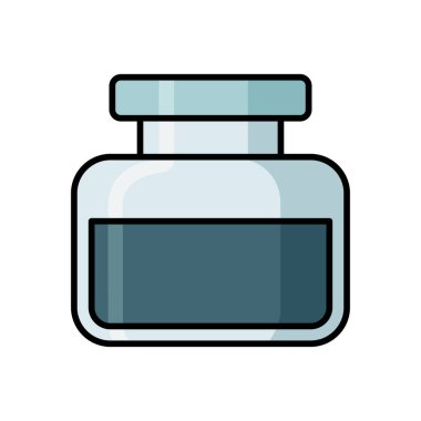 Beyaz arkaplanda mürekkep simgesi tasarım şablonu