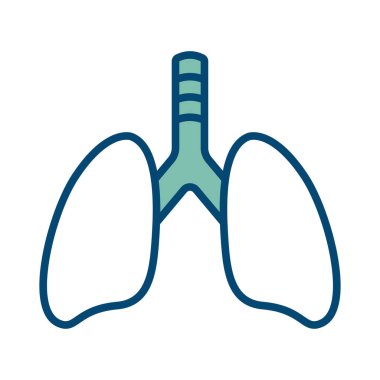 Akciğerler simge vektör tasarım şablonu beyaz arkaplan