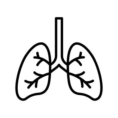 Akciğerler simge vektör tasarım şablonu beyaz arkaplan
