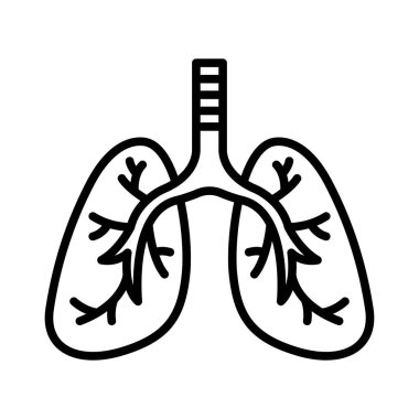 Akciğerler simge vektör tasarım şablonu beyaz arkaplan
