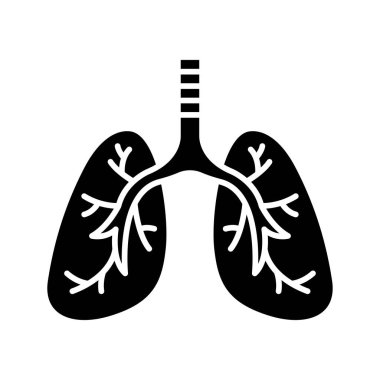 Akciğerler simge vektör tasarım şablonu beyaz arkaplan
